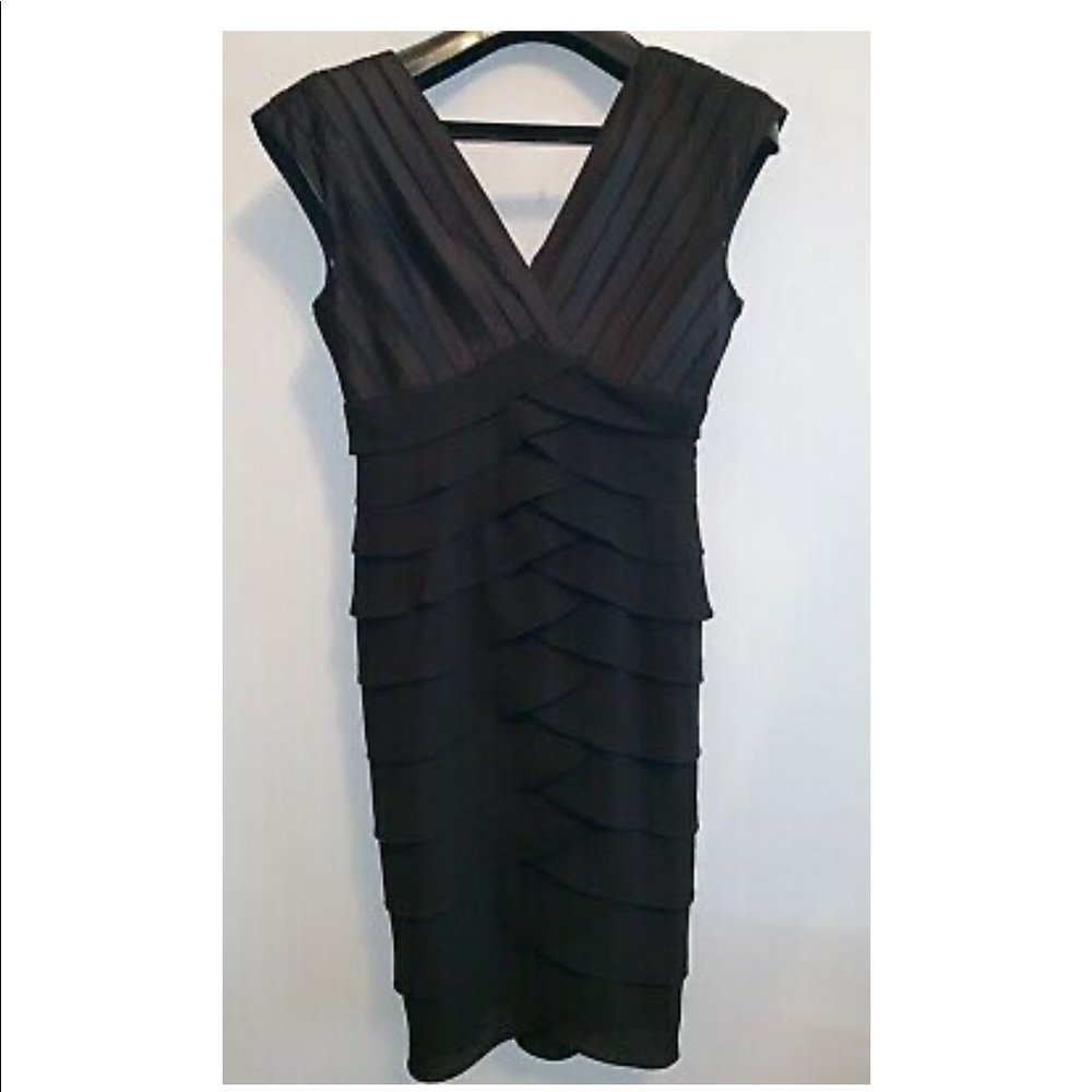 Adrianna Pappell Shuttter Pleat Cocktail Dress